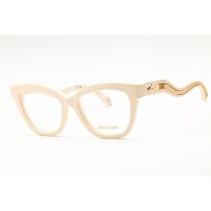 Roberto Cavalli VRC072 Eyeglasses Beige Acetate Cat-Eye